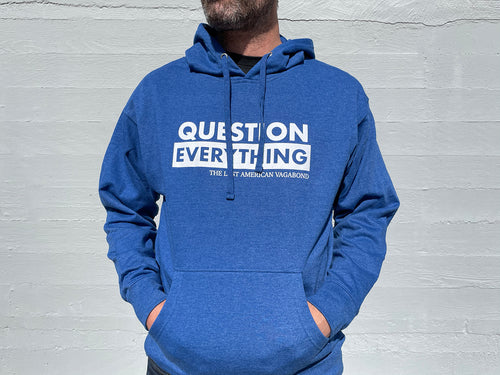 TLAV Question Everything Midweight Royal Blue Hoodie