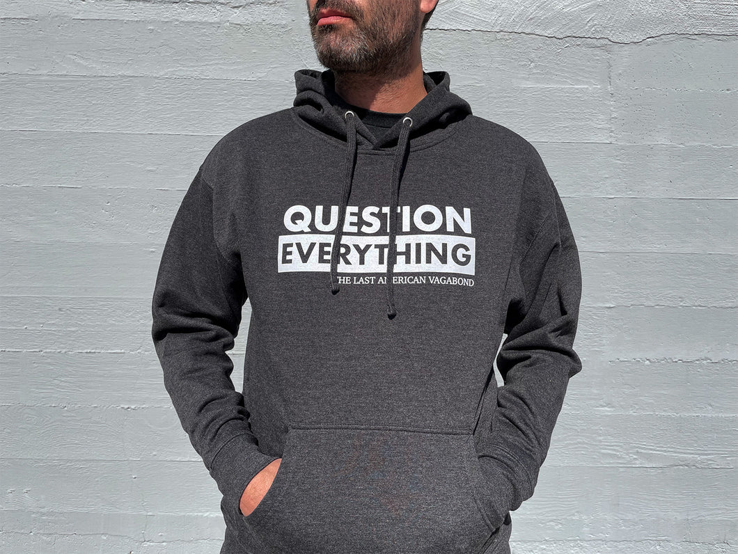 TLAV Question Everything Midweight Charcoal Hoodie
