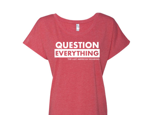 TLAV Question Everything Slouchy Vintage Red