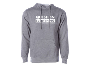 New: TLAV Question Everything Grey Hoodie Mid-weight