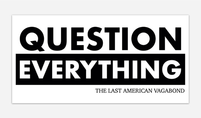 TLAV Question Everything Bumper Sticker
