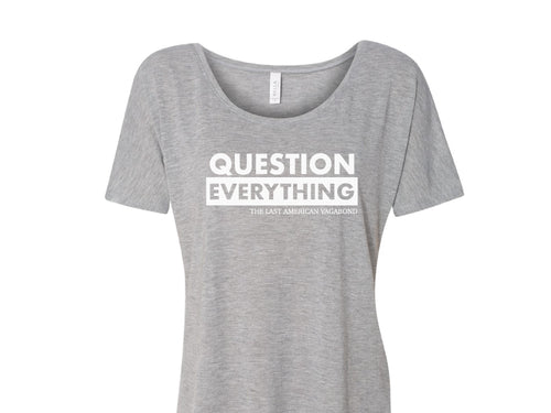 TLAV Question Everything Slouchy Light Grey Heather
